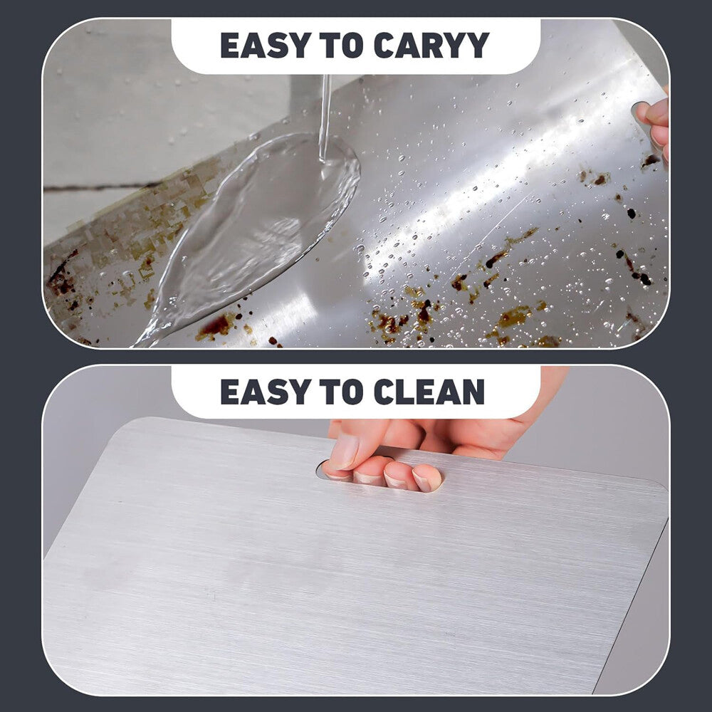 Titanium Cutting Board Double-Sided Titanium Cutting Boards For Kitchen Camping--Small Size 20 X 30cm