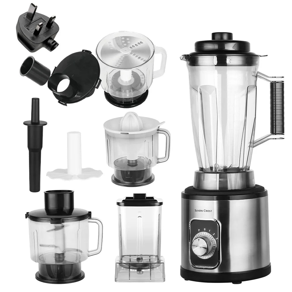 7 in 1 Multifunctional Juicer Home Electric Blender Fresh Fruit Food Processor Meat Mixer High Power Shakes Smoothie Ice Crusher