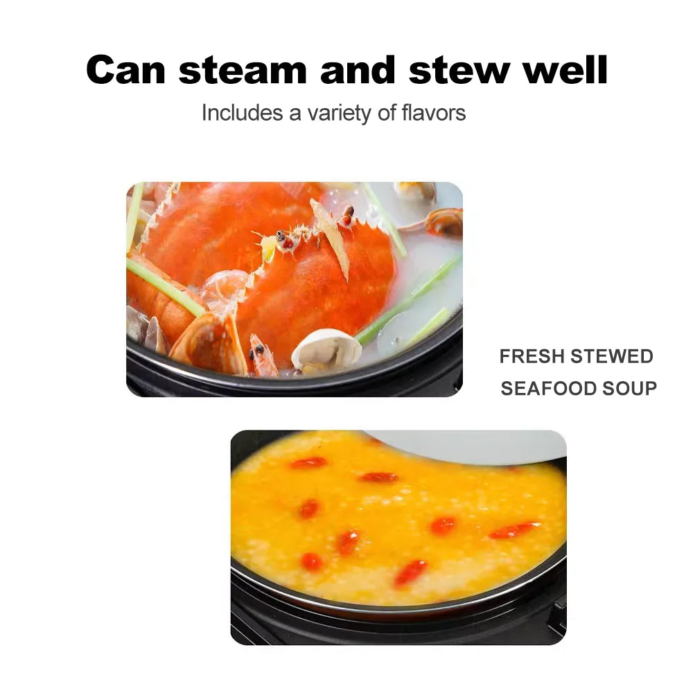 Electric Rice Cooker 5L Smart Household Multi-Cooker Heat Preservation Stewing Rice Cooker Fine Cook Quick Boiling Rice Cooker
