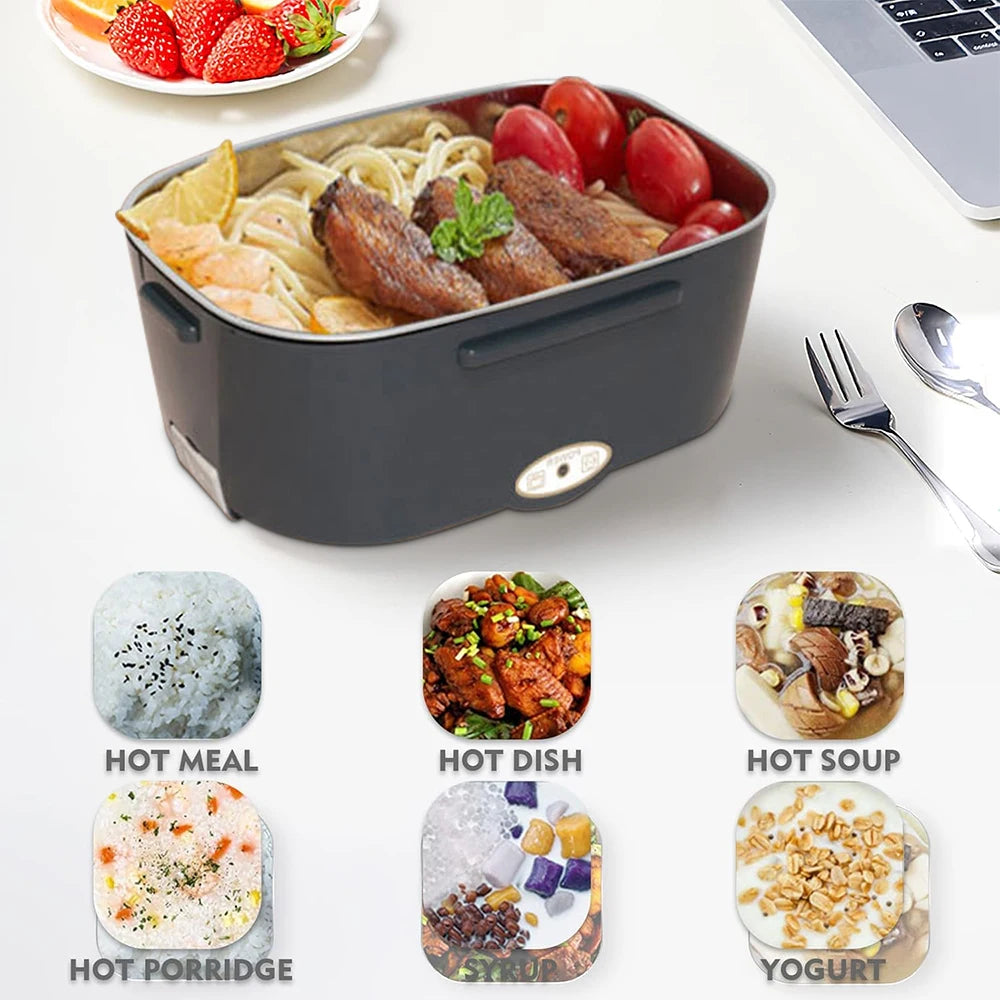 1.5L Electric Lunch Box USB Charging Food Warmer Portable Food Heater Container For Outdoor Camping Bento Home Car Heating Box