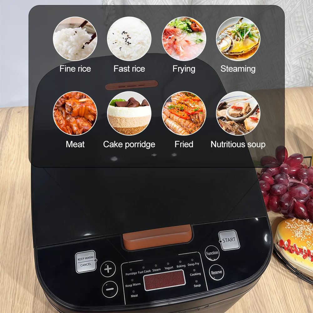 Electric Rice Cooker 5L Smart Household Multi-Cooker Heat Preservation Stewing Rice Cooker Fine Cook Quick Boiling Rice Cooker