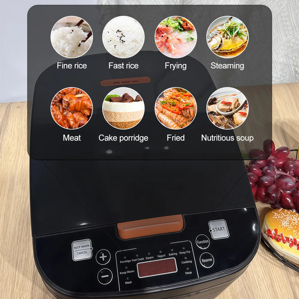 Electric Rice Cooker 5L Smart Household Multi-Cooker Heat Preservation Stewing Rice Cooker Fine Cook Quick Boiling Rice Cooker