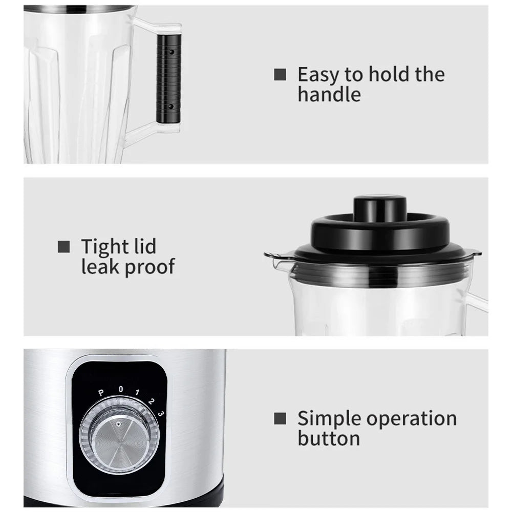 7 in 1 Multifunctional Juicer Home Electric Blender Fresh Fruit Food Processor Meat Mixer High Power Shakes Smoothie Ice Crusher