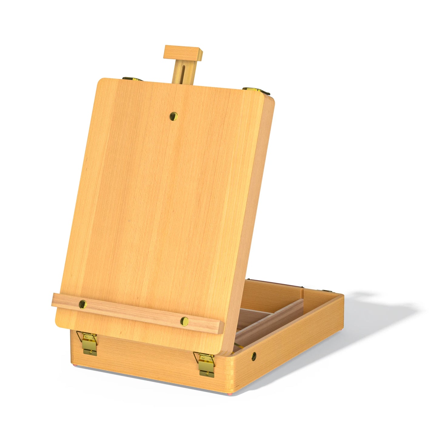 Wooden Tabletop Easel with Storage Drawers – Foldable Artist Easel Box