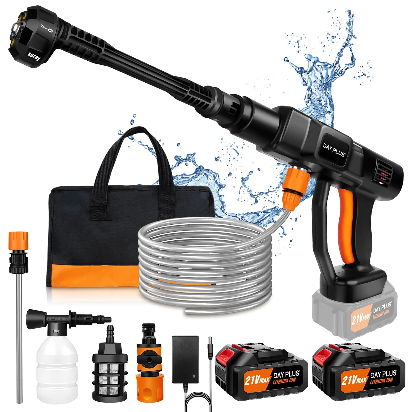 Cordless Pressure Washer – 6-in-1 Portable Power Washer with 4.0Ah Battery