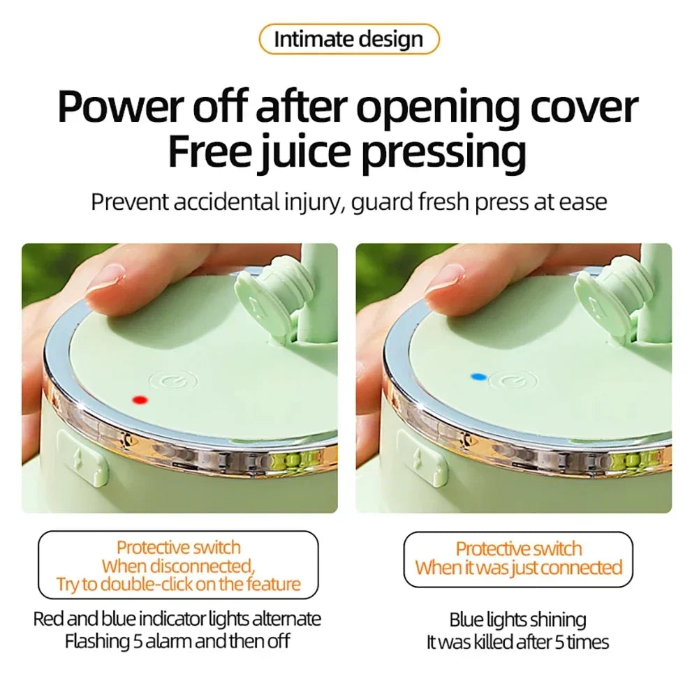 2025 800ML High-capacity Electric Blenders 6/12 Blades 1200mah Juice Maker Blender Cup Smoothies/Ice Fruits/Nuts Blender Bottle