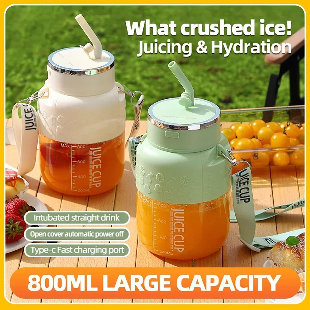 2025 800ML High-capacity Electric Blenders 6/12 Blades 1200mah Juice Maker Blender Cup Smoothies/Ice Fruits/Nuts Blender Bottle