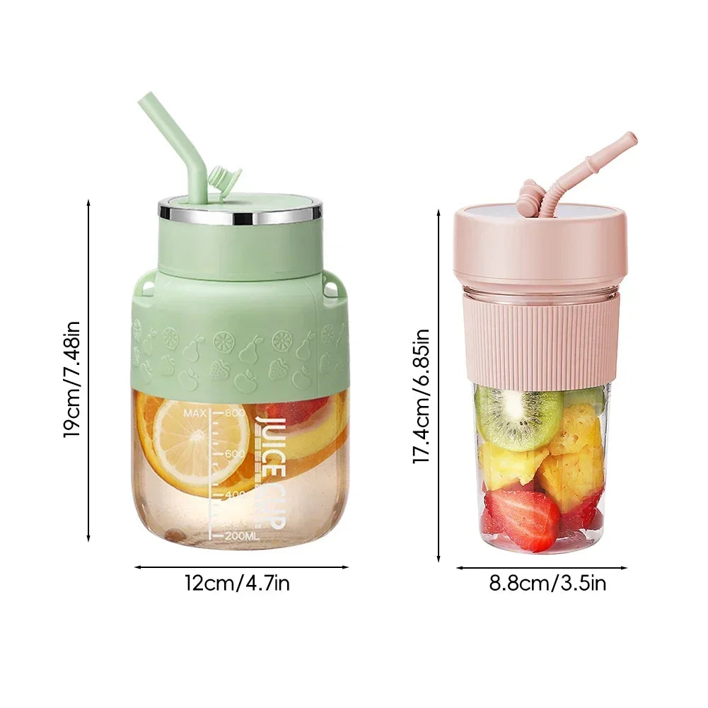 2025 800ML High-capacity Electric Blenders 6/12 Blades 1200mah Juice Maker Blender Cup Smoothies/Ice Fruits/Nuts Blender Bottle