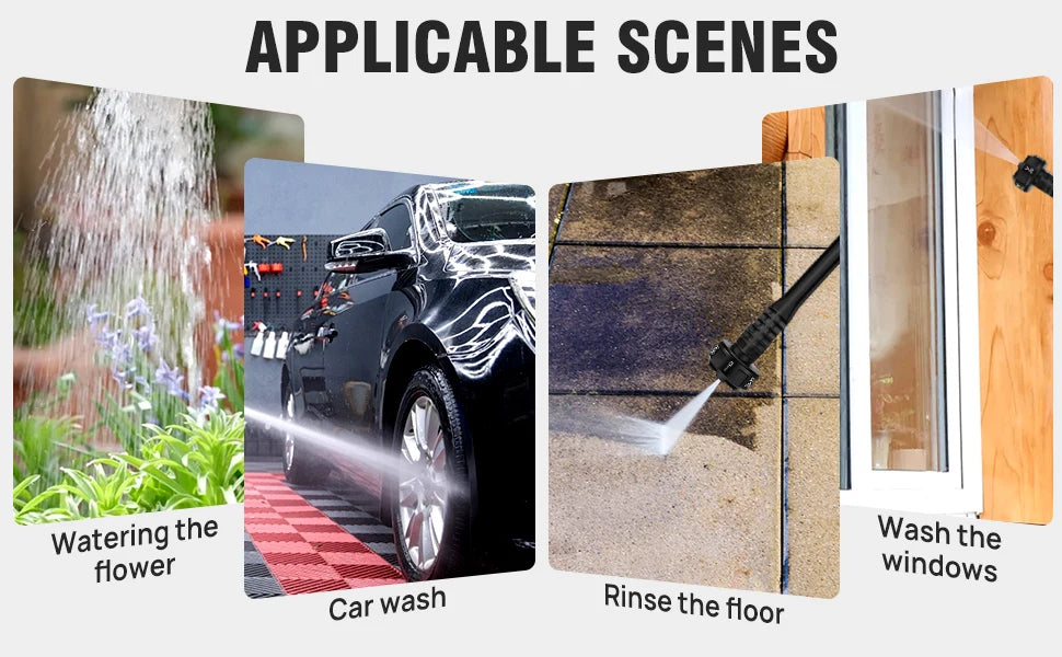 Cordless Pressure Washer – 6-in-1 Portable Power Washer with 4.0Ah Battery