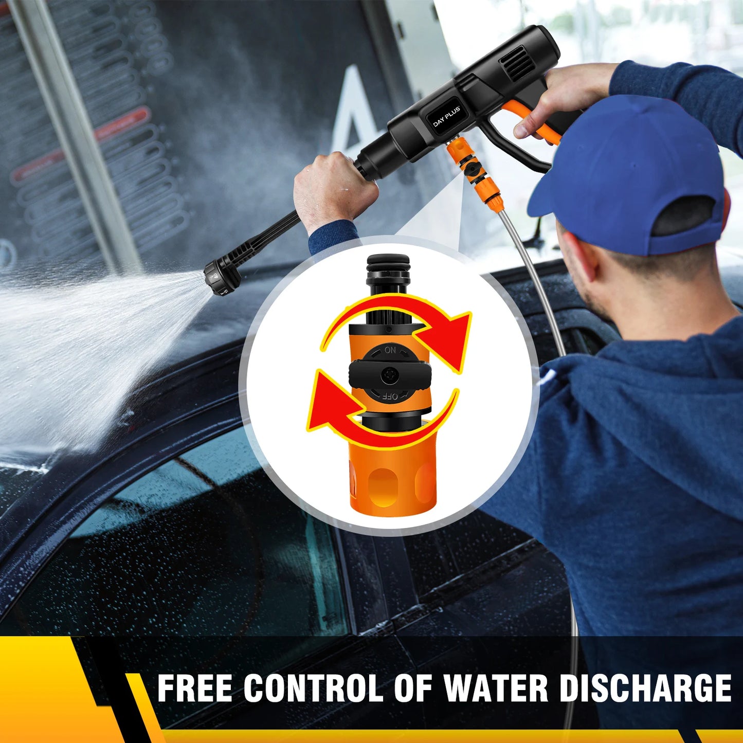 Cordless Pressure Washer – 6-in-1 Portable Power Washer with 4.0Ah Battery