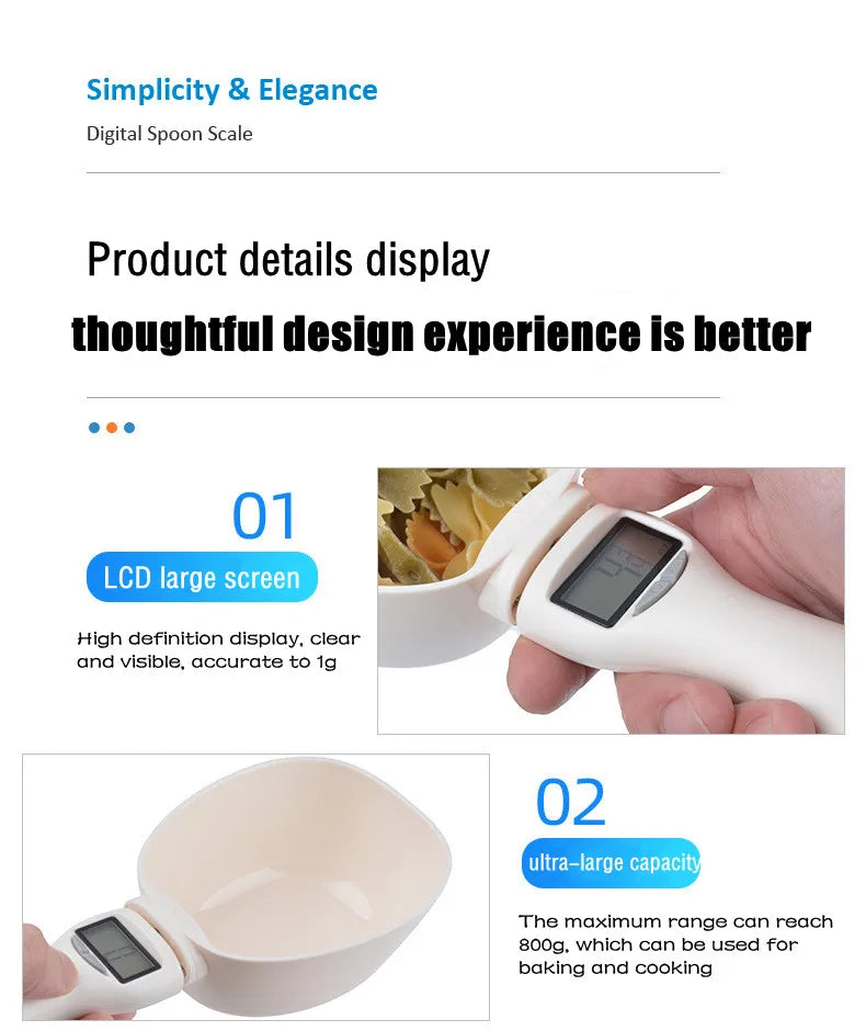 800g/1g Electronic Precision Gram Meter Measuring Spoon Baby Milk Powder Spoon Scale Baby Food Supplement Scale Measuring Spoon