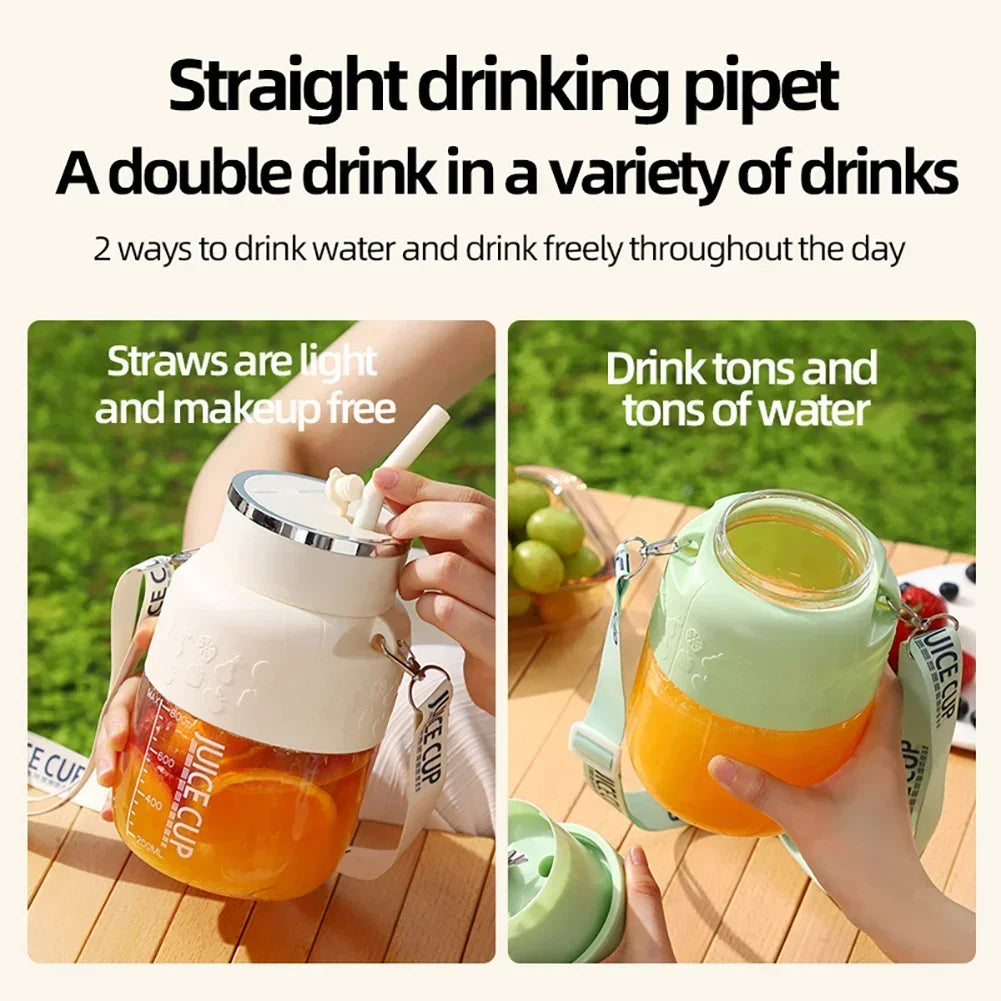 2025 800ML High-capacity Electric Blenders 6/12 Blades 1200mah Juice Maker Blender Cup Smoothies/Ice Fruits/Nuts Blender Bottle