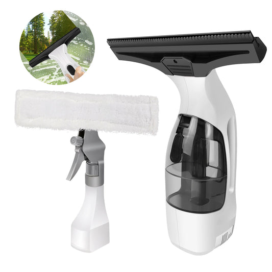 Cordless Window Vac, Electric Squeegee Window Streak-Free Cleaning, Condensation Removal, 50 min Running Time, Compact Portable