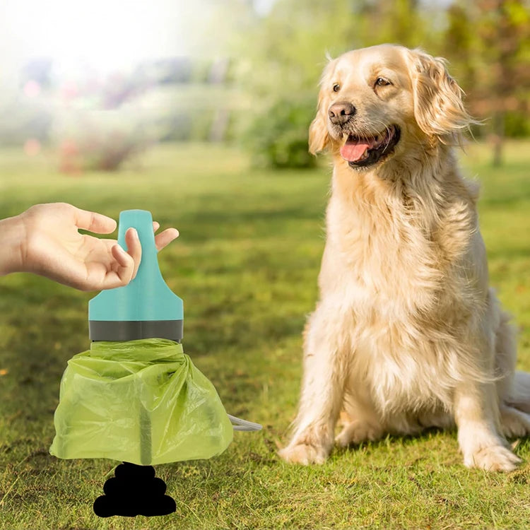 Portable Dog Pooper Scooper with Built-in Bag Dispenser