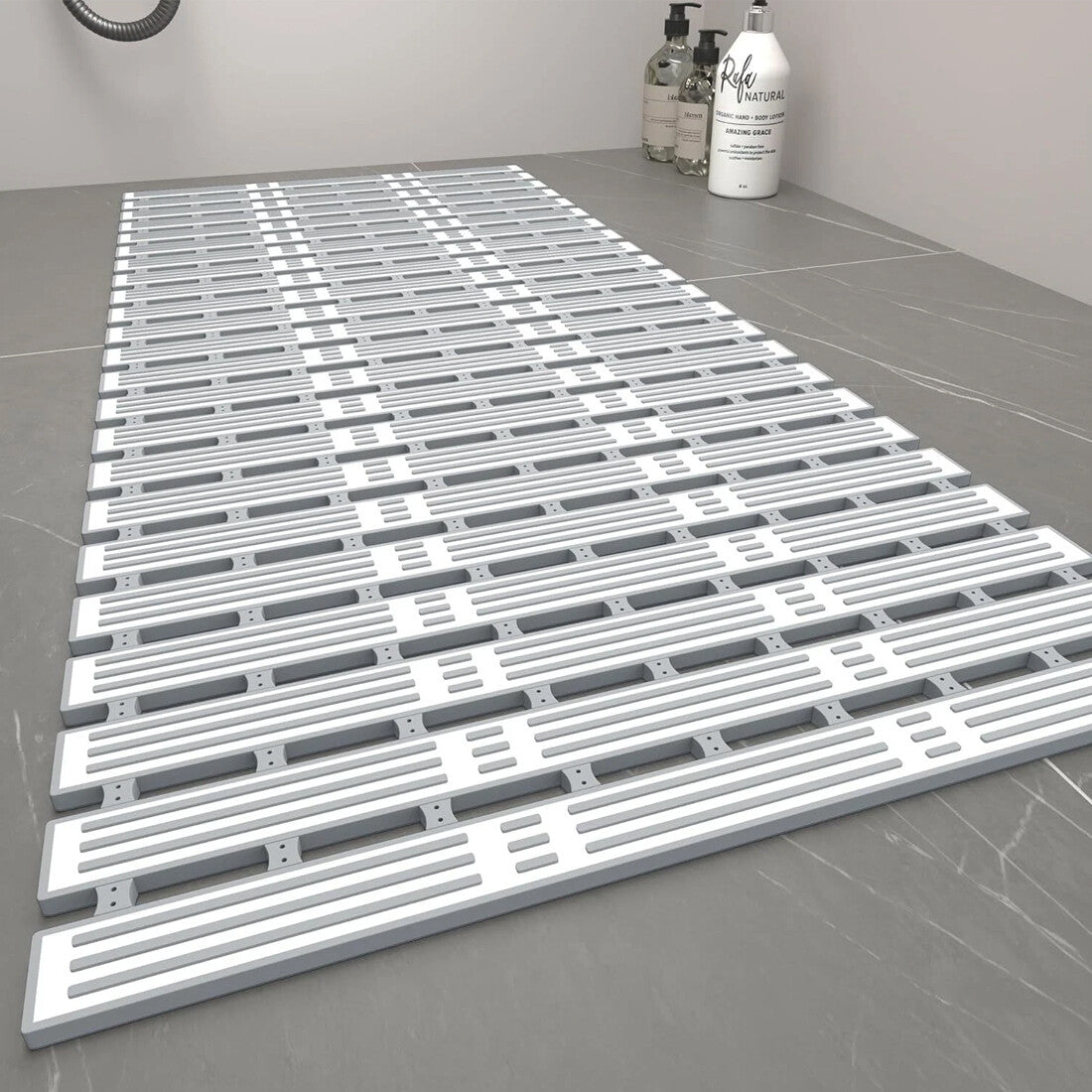 Non Slip Bath Mat Extra Large Shower Mat Bathtub Anti-Mold Rubber Strong Suction